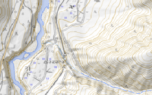地理院地図(陰影起伏図)